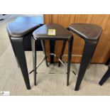 3 Brunner high Stools, dark brown (location in building – level 22)