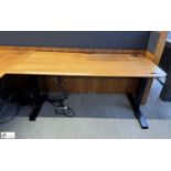 OMT powered rise and fall Desk, cherry veneer finish, 1600mm x 775mm (location in building – level