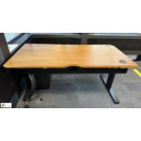 OMT powered rise and fall Desk, 1600mm x 775mm, cherry veneer (location in building – level 19)