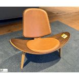 Carl Hansen & Son Shell Chair, “The Smiling Chair”, designed by Hans J Wegner, serial number