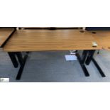 OMT powered rise and fall Desk, cherry veneer, finish, 1600mm x 775mm (location in building –
