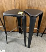 Pair Brunner high Stools, dark brown (location in building – level 22)