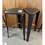 Pair Brunner high Stools, dark brown (location in building – level 22)