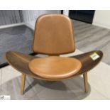 Carl Hansen & Son Shell Chair, “The Smiling Chair”, designed by Hans J Wegner, serial number