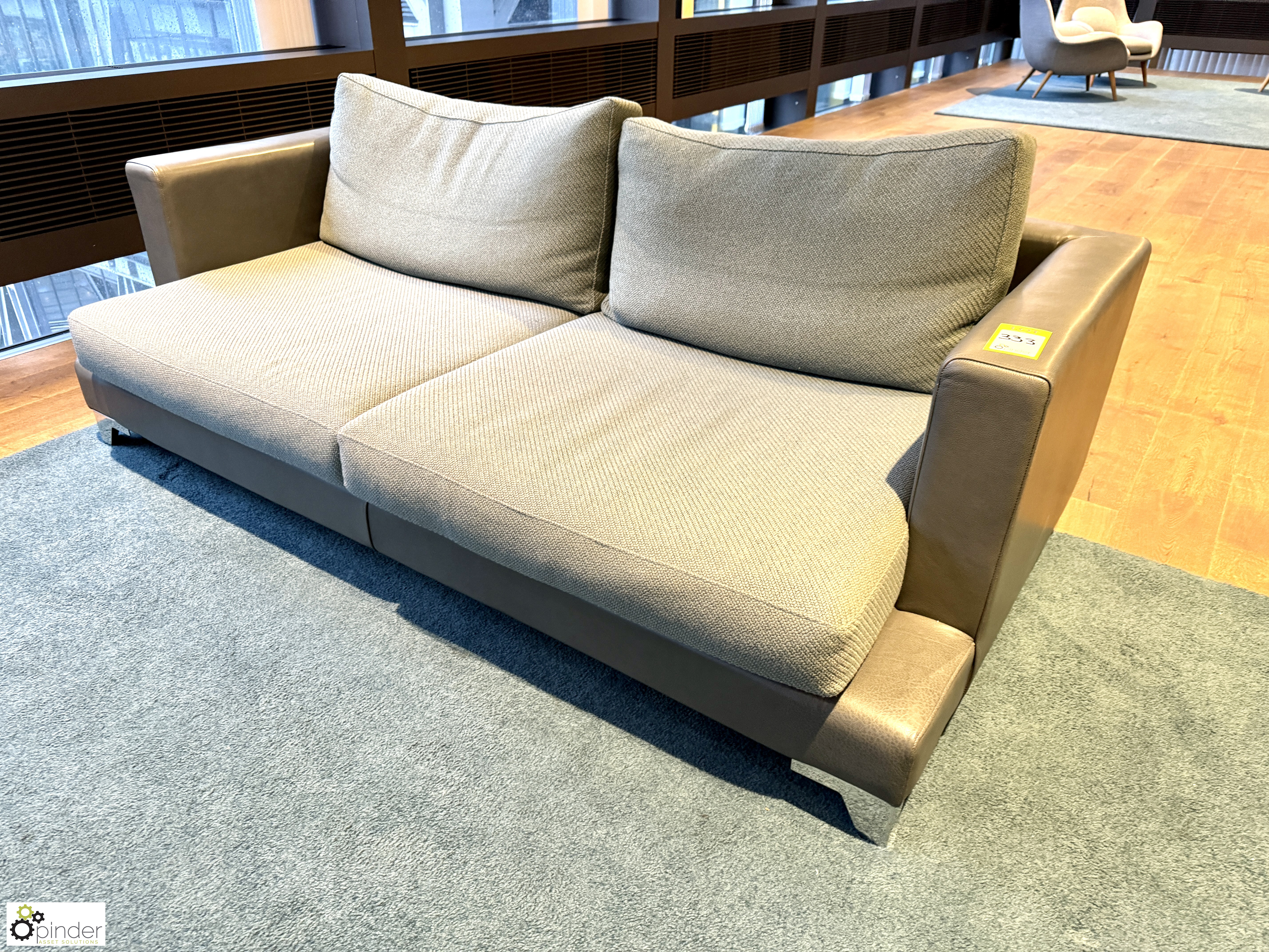 Lyndon Design leather and upholstered Sofa, 2000mm x 1000mm (location in building – level 7) - Image 2 of 4