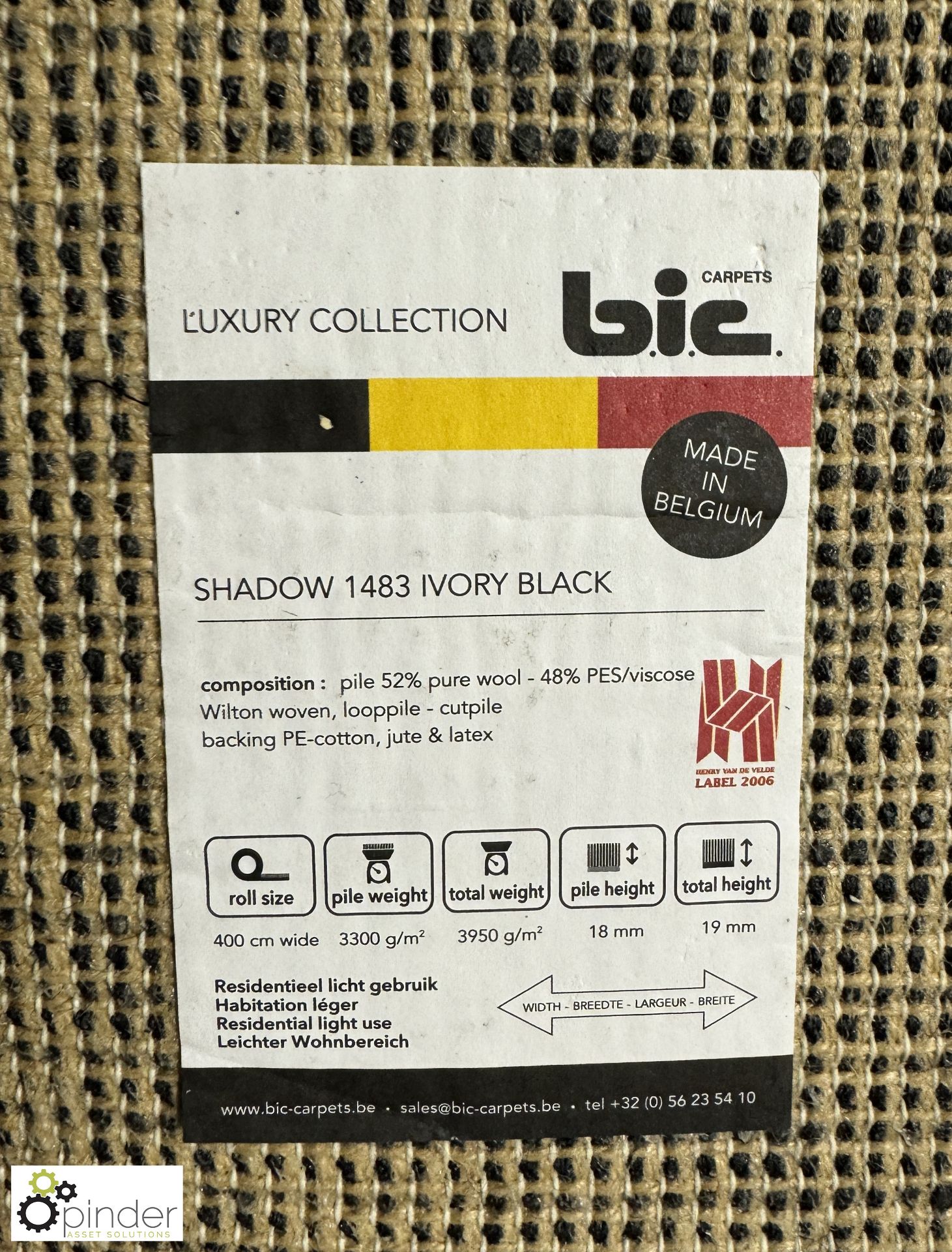 BIC Luxury Rug “Shadow 1483 Ivory Black”, 6450mm x 4000mm (location in building – level 22) - Image 3 of 5