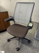 Pair Humanscape chrome/mesh back ergonomic Office Swivel Armchairs (location in building – level