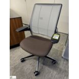 Pair Humanscape chrome/mesh back ergonomic Office Swivel Armchairs (location in building – level