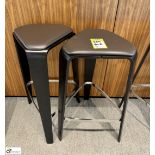 Pair Brunner high Stools, dark brown (location in building – level 22)