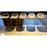 5 chrome framed/leather Bar Stools (location in building – level 7)