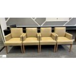 4 leather Reception Armchairs (location in building – level 7)