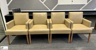 4 leather Reception Armchairs (location in building – level 7)