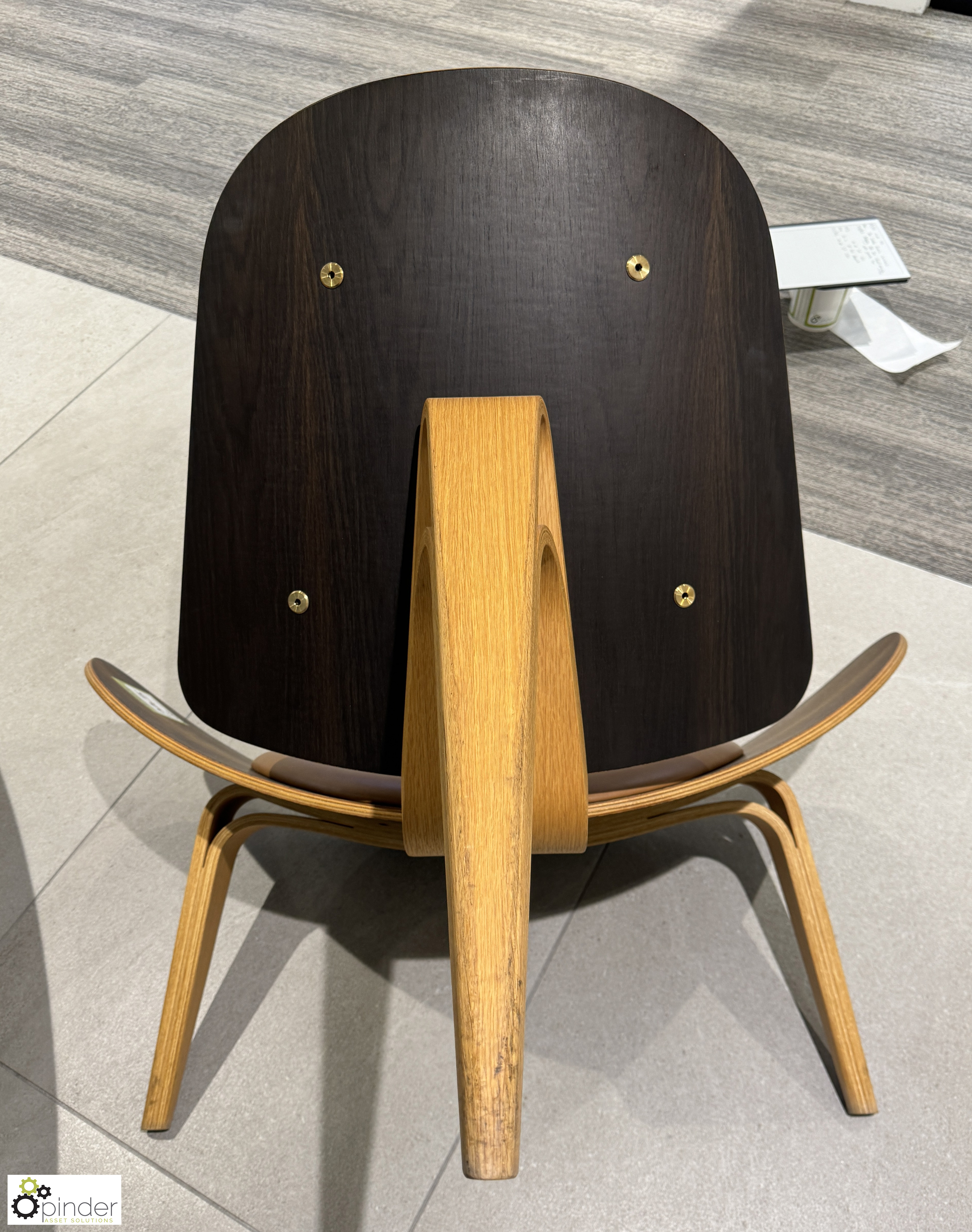 Carl Hansen & Son Shell Chair, “The Smiling Chair”, designed by Hans J Wegner, serial number - Image 4 of 7