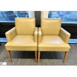 Pair leather Reception Armchairs (location in building – level 7)