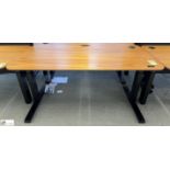 OMT powered rise and fall Desk, cherry veneer, finish, 1600mm x 775mm (location in building –