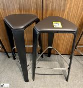 Pair Brunner high Stools, dark brown (location in building – level 22)