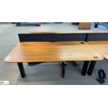 OMT back to back powered rise and fall Desks, 1600mm x 800mm per desk leaf, cherry veneer,with