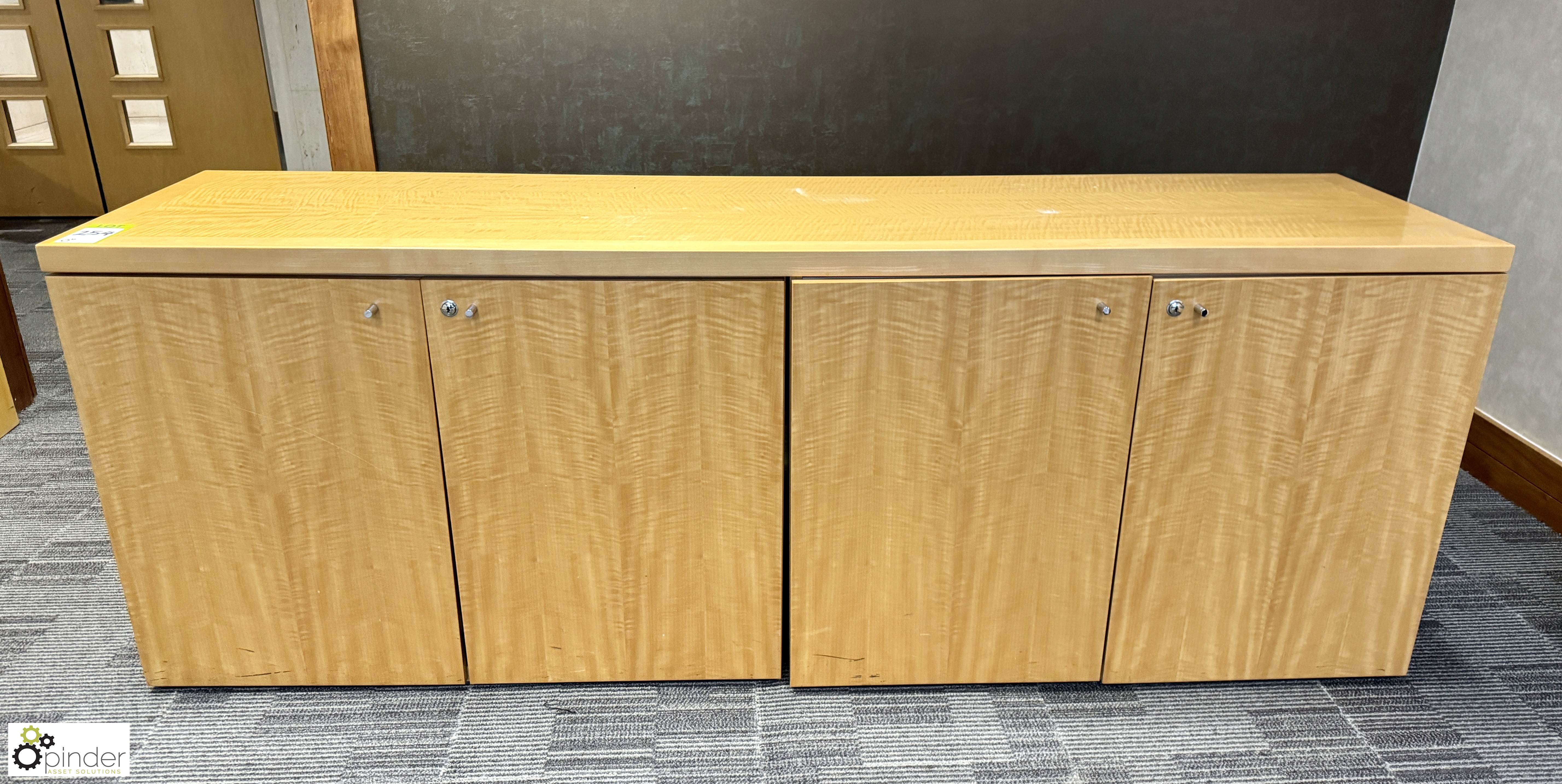 Maple effect 4-door Credenza, 2000mm x 500mm x 790mm (location in building – level 23)