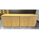 Maple effect 4-door Credenza, 2000mm x 500mm x 790mm (location in building – level 23)