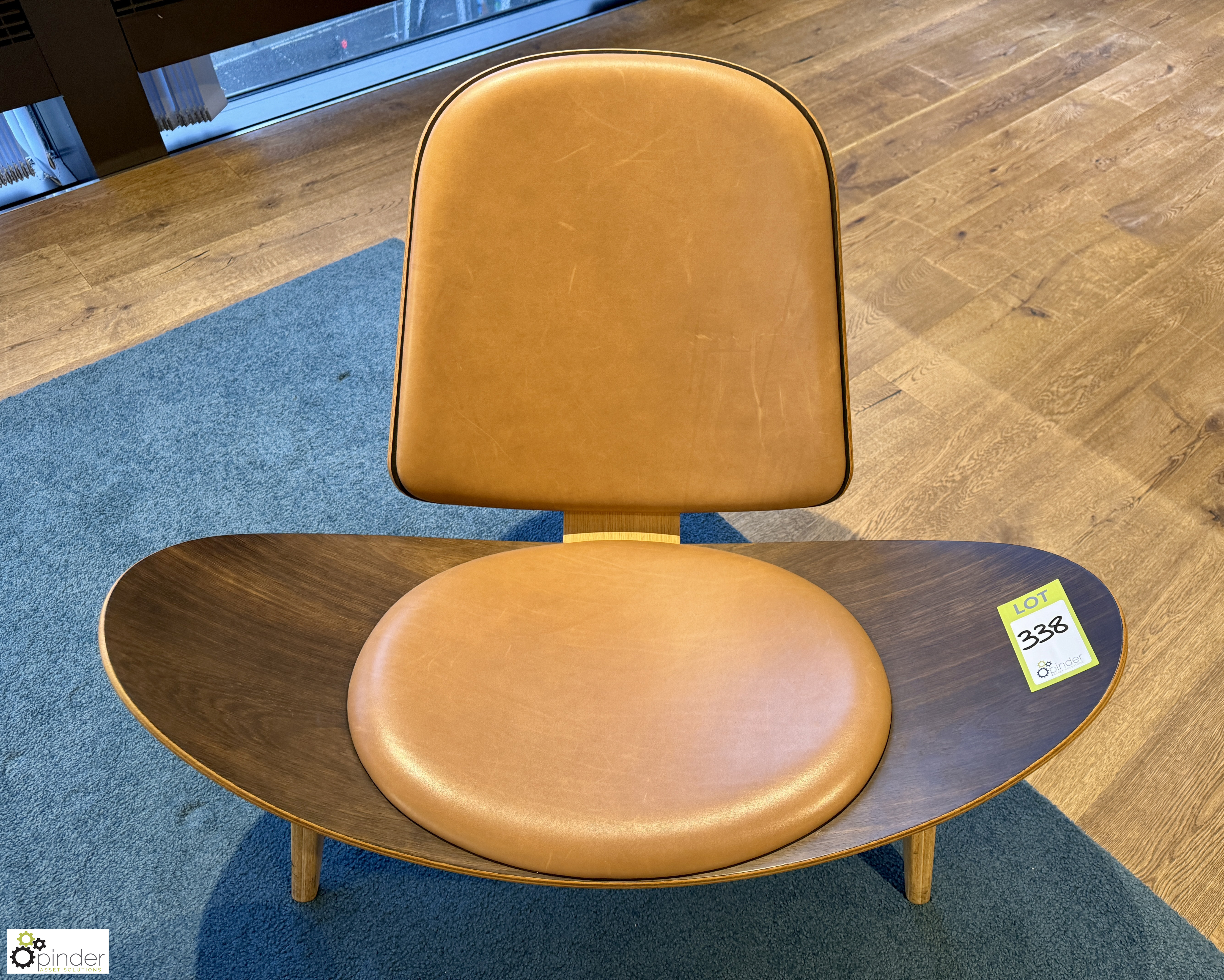 Carl Hansen & Son Shell Chair, “The Smiling Chair”, designed by Hans J Wegner, serial number - Image 2 of 7