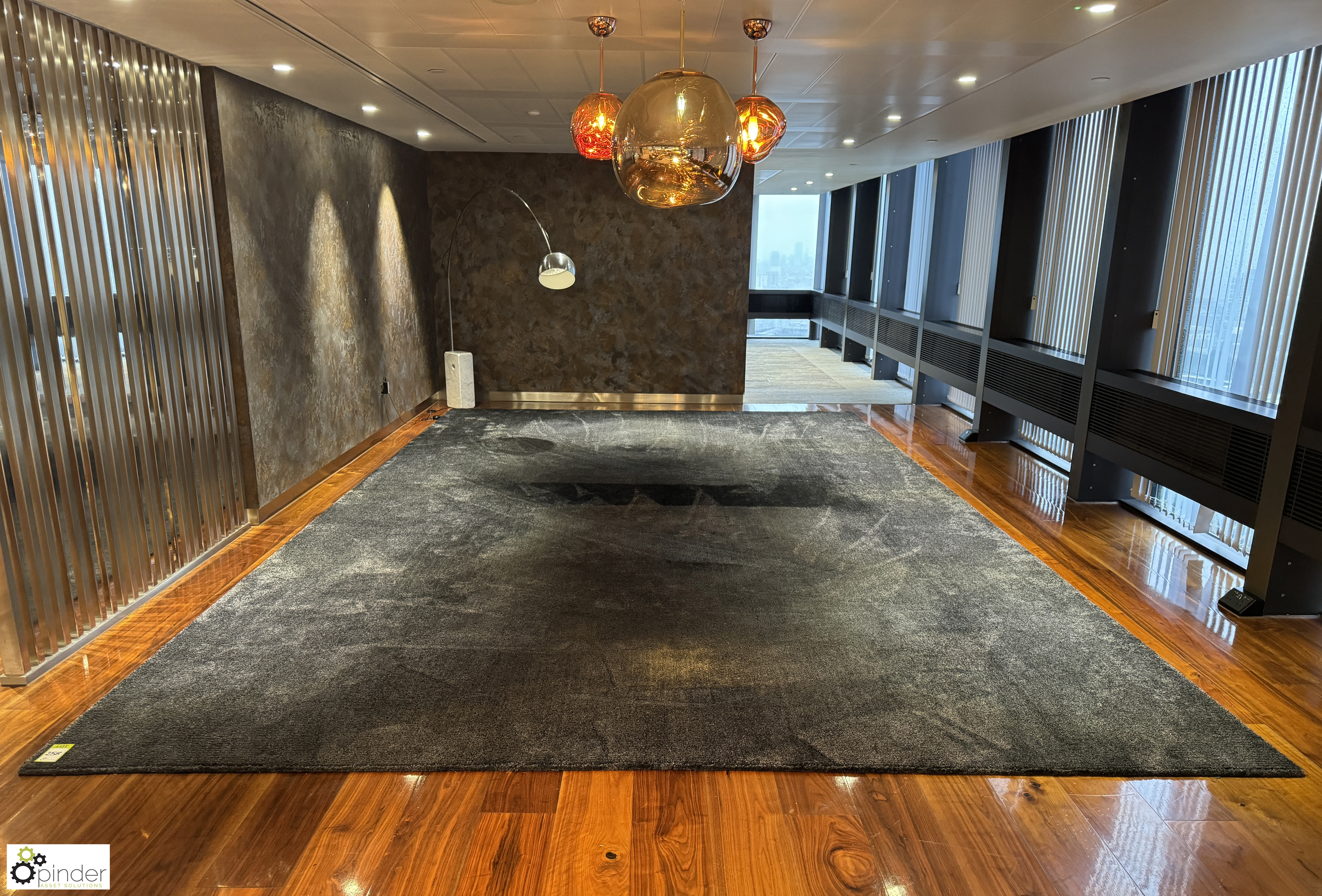 BIC Luxury Rug “Shadow 1483 Ivory Black”, 6450mm x 4000mm (location in building – level 22)