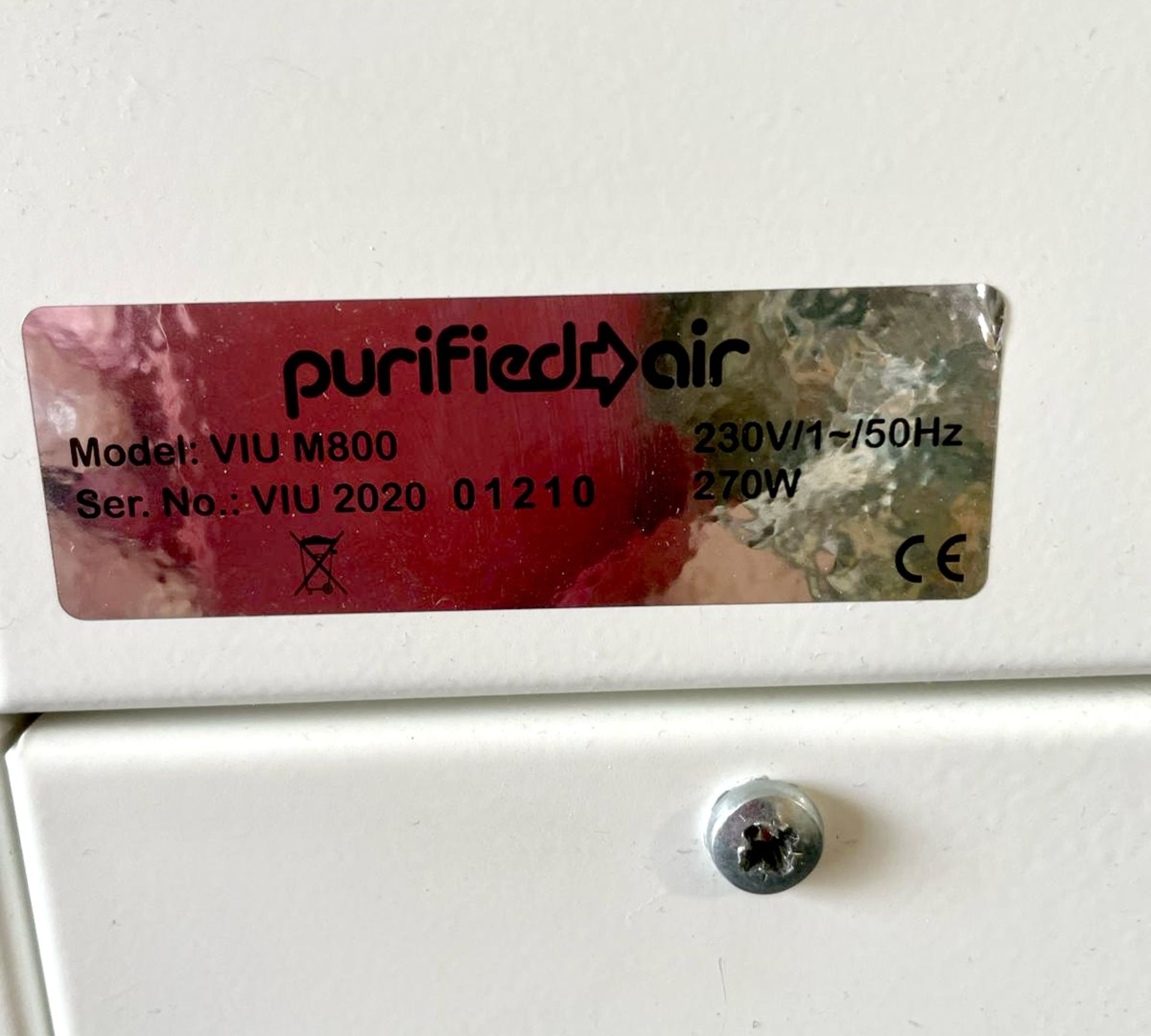 Purified Air VIU M800 portable Air Purifier and Vi - Image 3 of 4