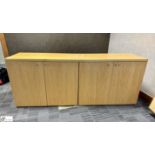 Maple effect 4-door Credenza, 2000mm x 500mm x 790mm (location in building – level 23)