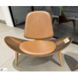 Carl Hansen & Son Shell Chair, “The Smiling Chair”, designed by Hans J Wegner, serial number