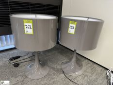 Pair Flos Spun Table Lamps, 450mm diameter x 670mm high (location in building – level 22)