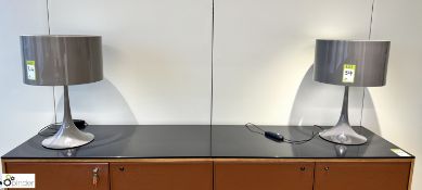 Pair Flos Spun Table Lamps, 450mm diameter x 670mm high (location in building – level 22)