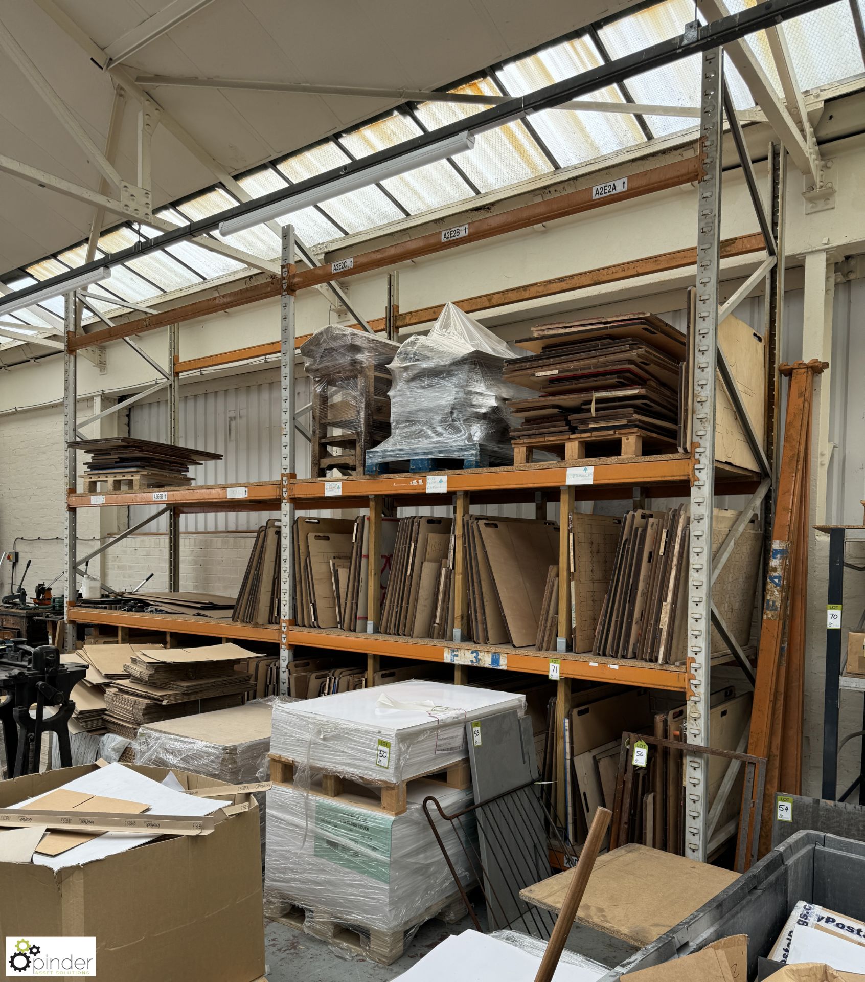 2 bays Pallet Racking comprising 3 uprights 1100mm x 3920mm, 19 beams 2200mm - Image 3 of 4