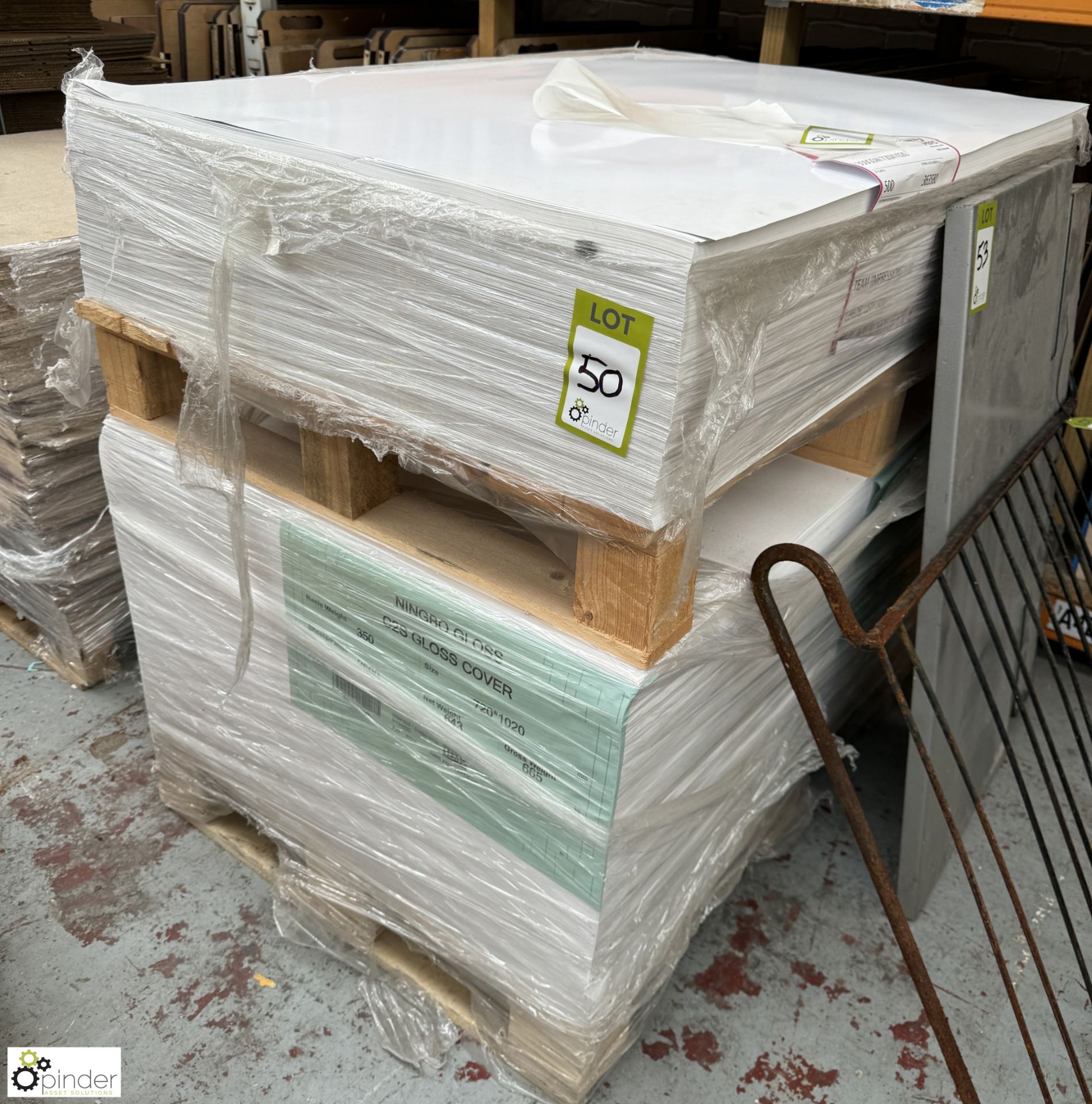 Quantity Nimbo C25 Gloss Card, 720mm x 1020mm, to 2 pallets - Image 2 of 4