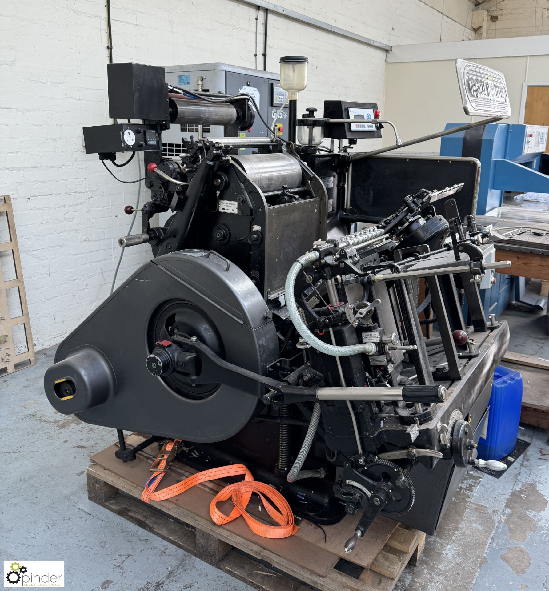 Heidelberg Platen Press, 10x15, with Norman Haynes Ltd Foilmaster foil blocking system, serial - Image 3 of 14