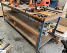 Steel framed Workbench, 2460mm x 780mm x 935mm