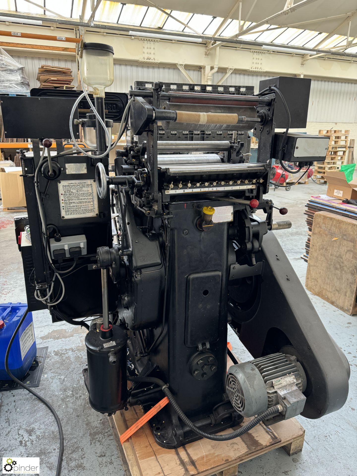 Heidelberg Platen Press, 10x15, with Norman Haynes Ltd Foilmaster foil blocking system, serial - Image 11 of 14