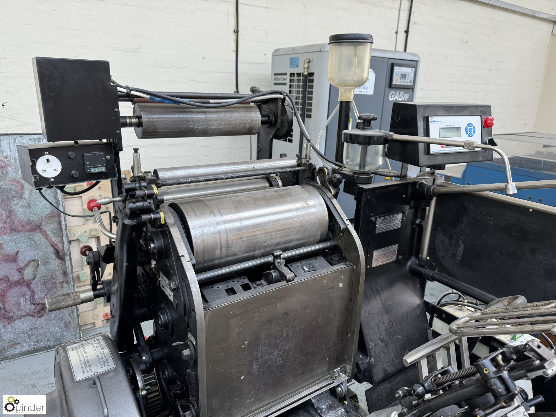 Heidelberg Platen Press, 10x15, with Norman Haynes Ltd Foilmaster foil blocking system, serial - Image 4 of 14