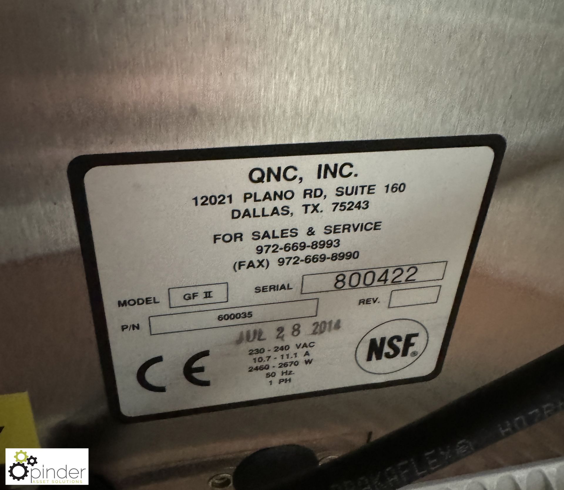 QNC GCII Greaseless Fryer, 240volts (incomplete) - Image 4 of 5