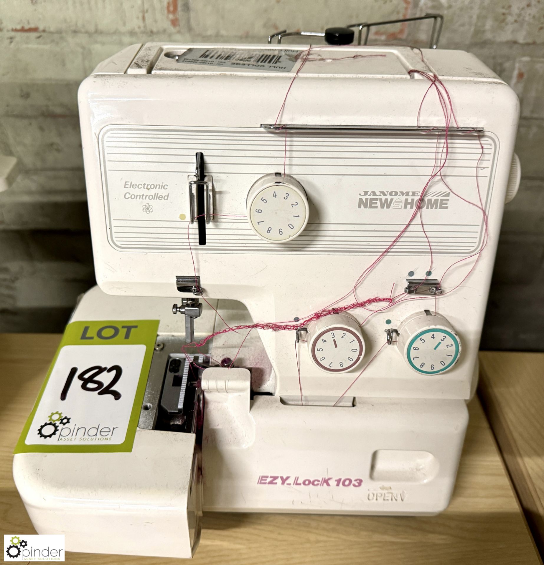 2 Janome New Home EZY.Lock 103 Domestic 3-thread Overlockers, 240volts (no power leads or foot - Image 3 of 4
