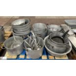 Quantity Cooking Pots, Bowls and Colanders, to pallet