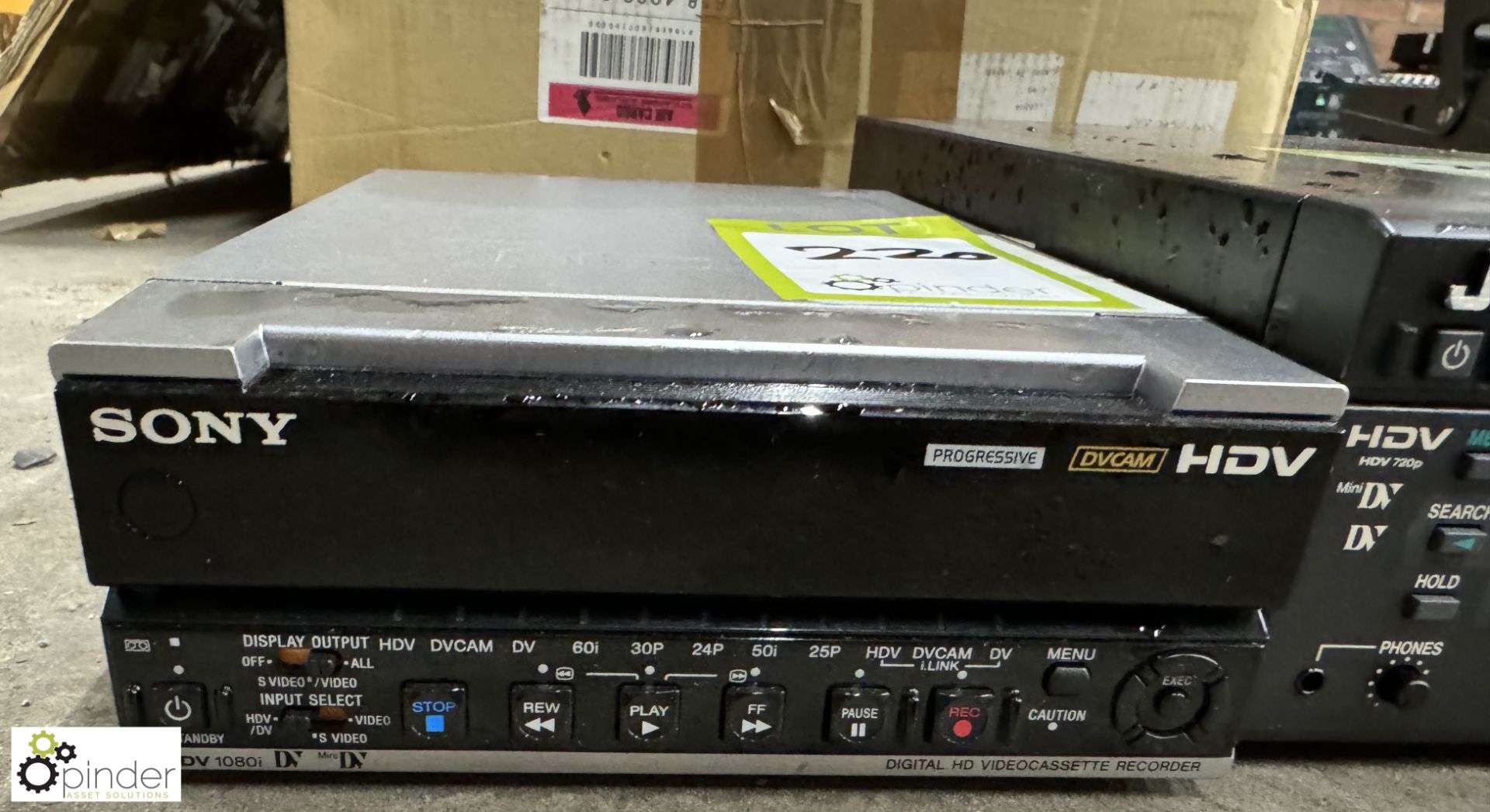 Sony HDV 1080i Digital HD Videocassette Recorder and JVC BR-HD50 DV Recorder - Image 2 of 4