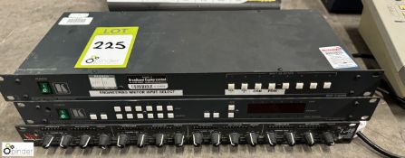 Kramer SD-7308 Serial Video Switcher, Kramer VS-66FW 8-port Firewire Switcher and DBX 1646 Quad