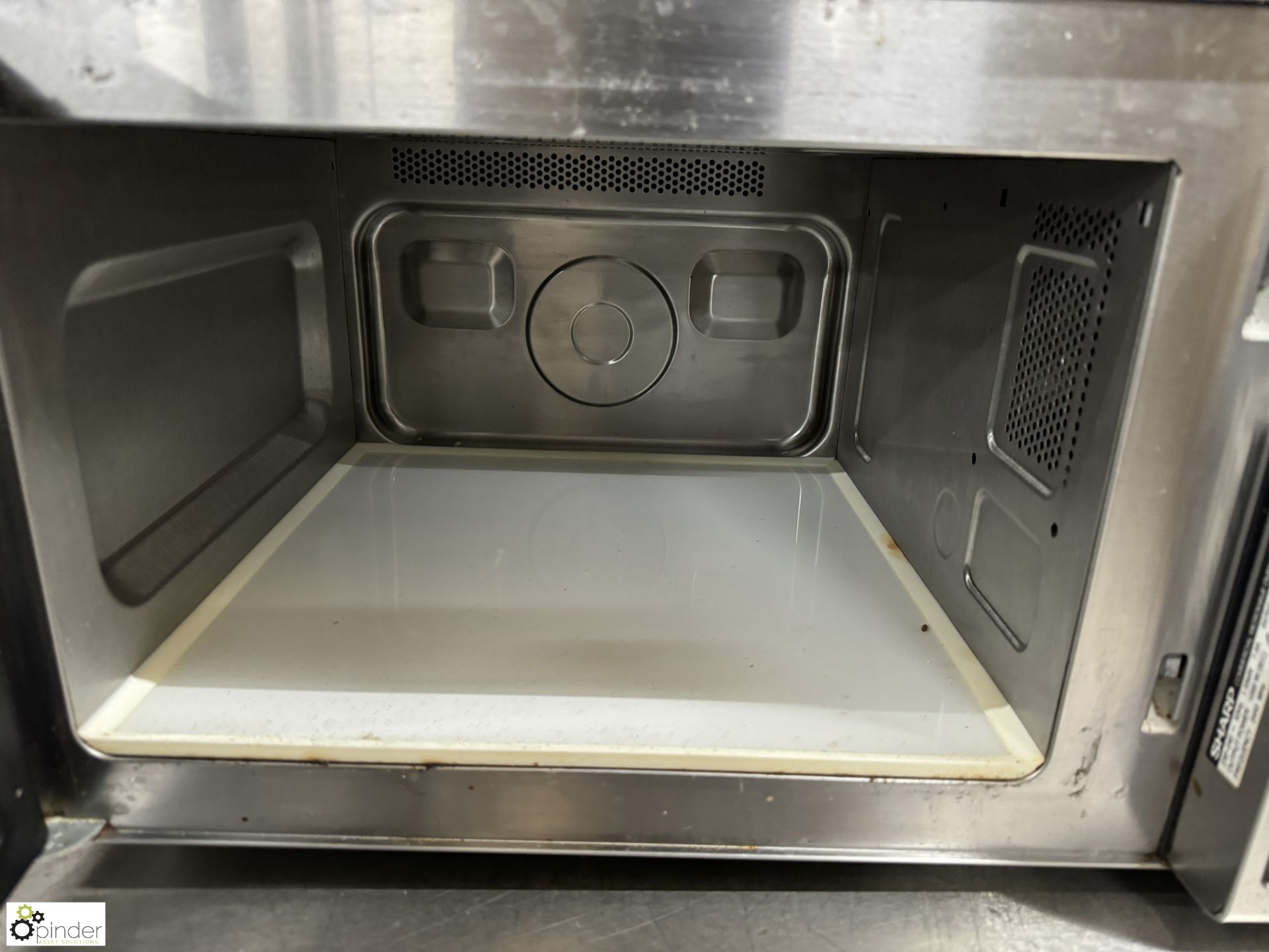 Sharp R-21ATP stainless steel Commercial Microwave Oven, 240volts - Image 3 of 4