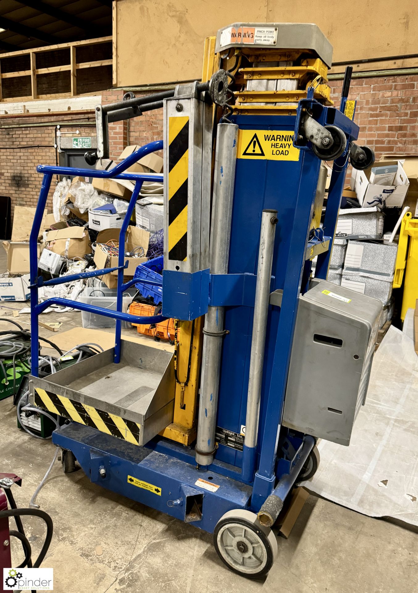 Upright UL25 single person Access Platform, 159kg capacity, 7.62m lift, with inbuilt 240volt - Image 2 of 8