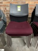 5 tubular framed upholstered stacking Meeting Chairs