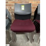 5 tubular framed upholstered stacking Meeting Chairs