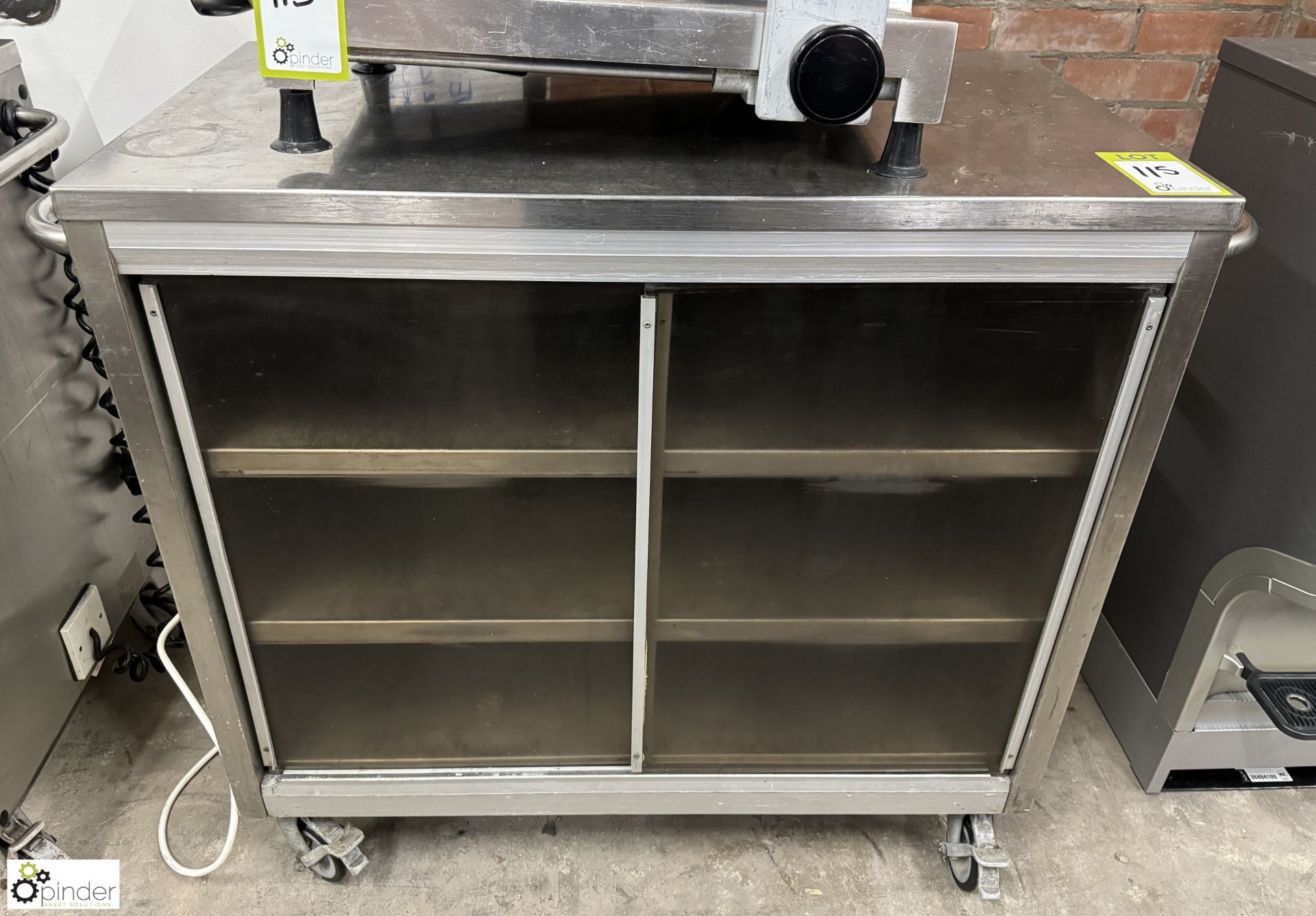 Grundy Maid stainless steel Heated Trolley, 240volts