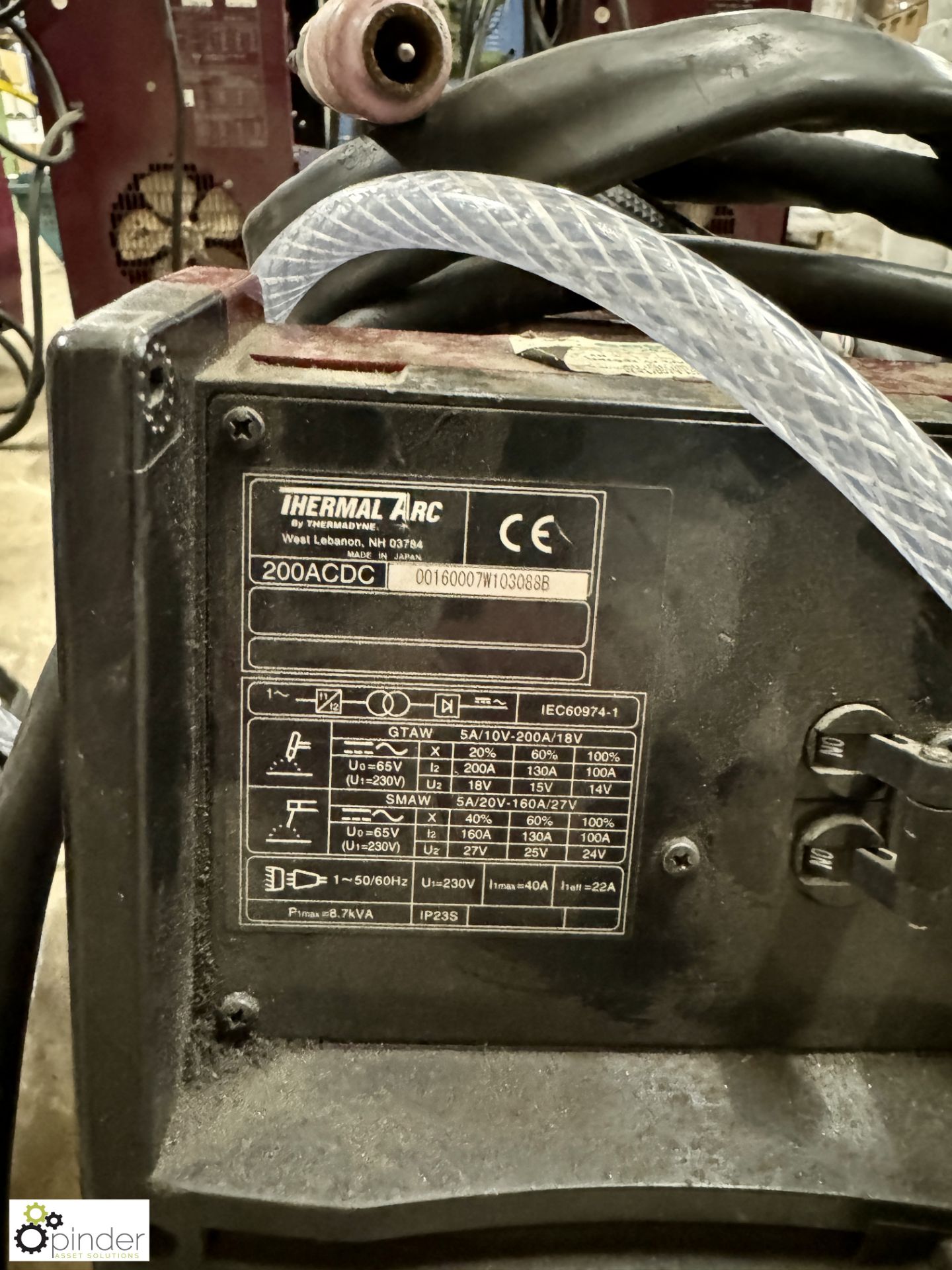 Thermal Arc 200 AC/DC Tig Welding Set, 240volts, 32amps - Image 3 of 4