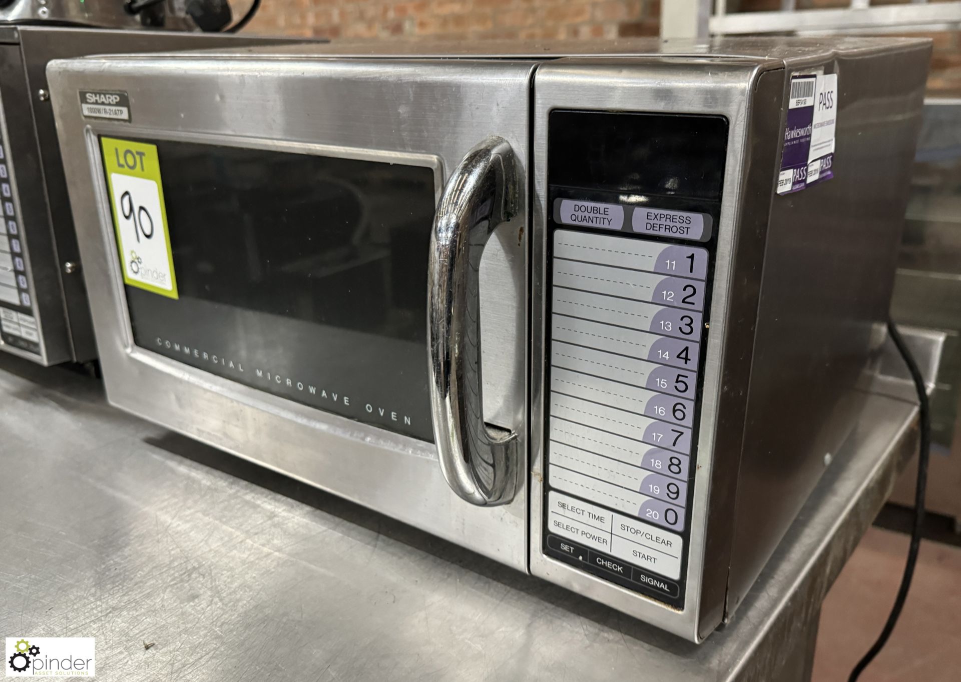 Sharp R-21ATP stainless steel Commercial Microwave Oven, 240volts - Image 2 of 4