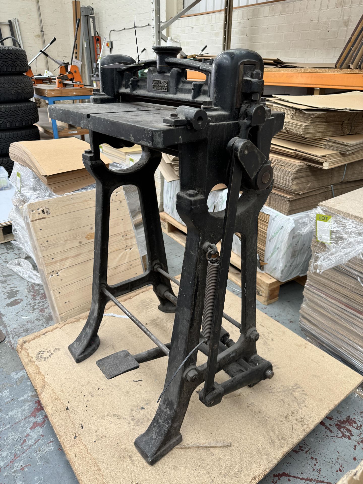 Hampson Bettridge treadle operated Creaser, 420mm width (please note this lot is located in Leeds, - Image 2 of 4