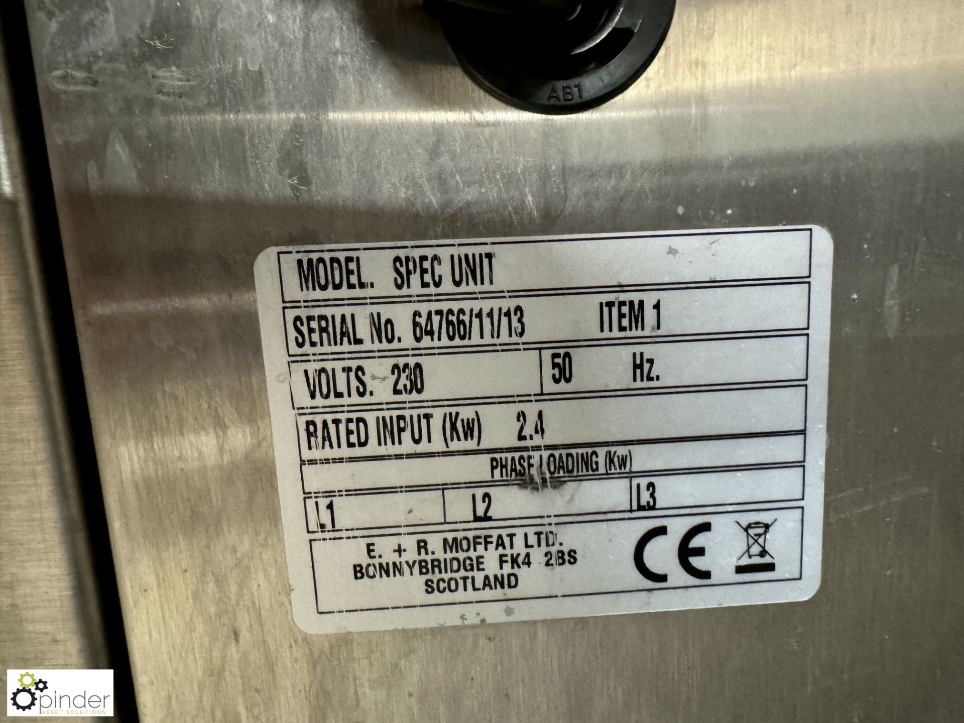 Moffat Spec Unit stainless steel mobile Fridge, Hot Cabinet, 240volts - Image 4 of 6
